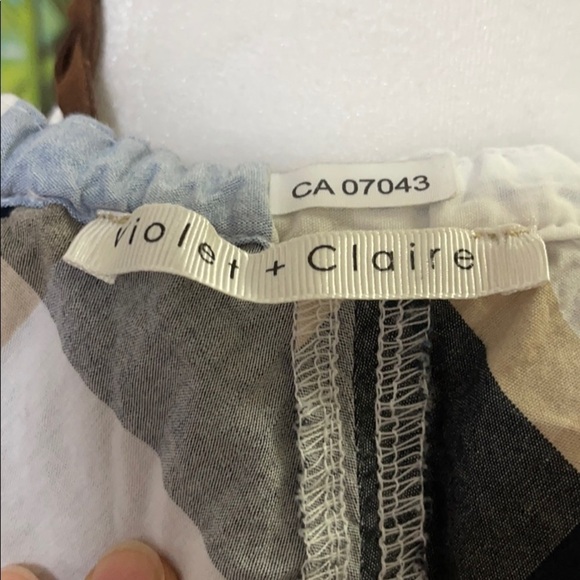 NEW Violet and Claire Off Shoulder Plaid Dress - Picture 7 of 7